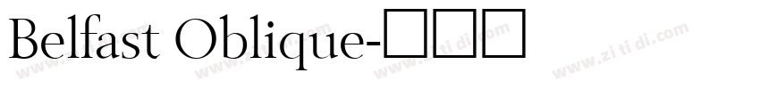 Belfast Oblique字体转换